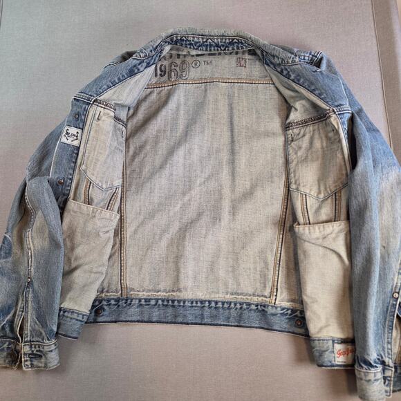 Gap 1969 Men’s Trucker Denim Jacket Medium Tint Wash Fall 2006 Size M/L Fit - Picture 3 of 13